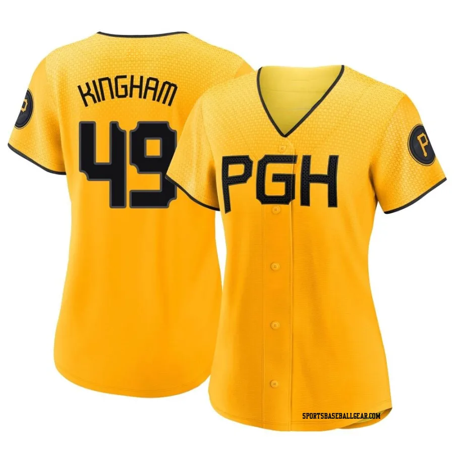 Nick Kingham Women's Pittsburgh Pirates Gold Replica 2023 City Connect Jersey