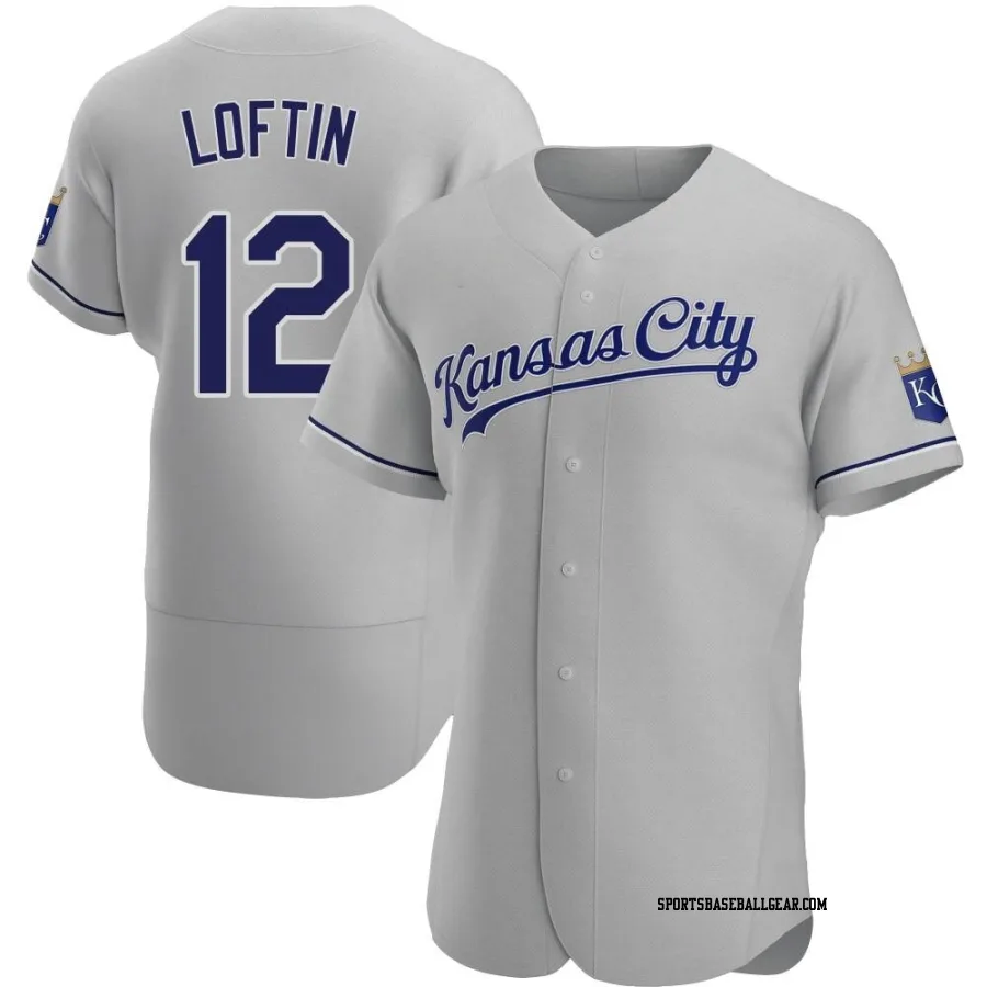 Nick Loftin Men's Kansas City Royals Gray Authentic Road Jersey