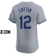 Nick Loftin Men's Kansas City Royals Gray Elite Road Jersey