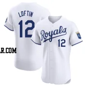 Nick Loftin Men's Kansas City Royals White Elite Home Jersey