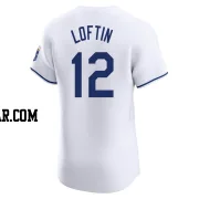 Nick Loftin Men's Kansas City Royals White Elite Home Jersey