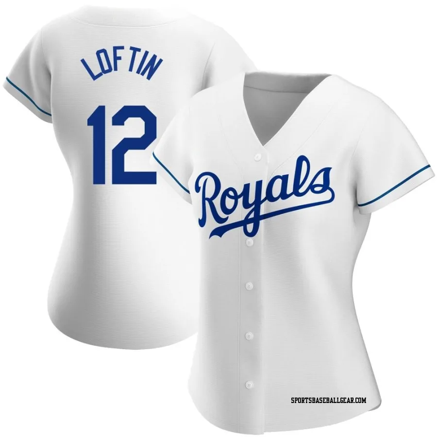 Nick Loftin Women's Kansas City Royals White Authentic Home Jersey