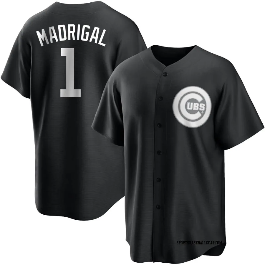 Nick Madrigal Men's Chicago Cubs Black/White Replica Jersey