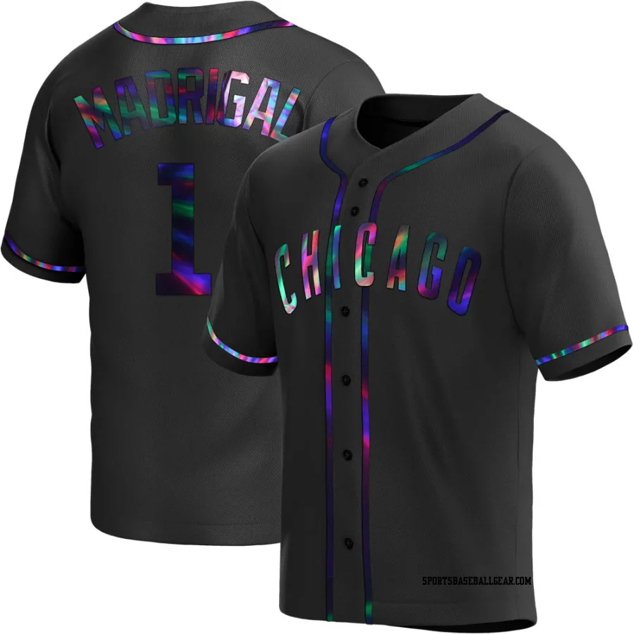 Nick Madrigal Youth Chicago Cubs Black Holographic Replica Alternate Jersey