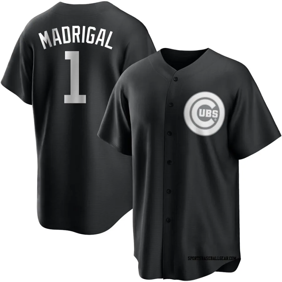 Nick Madrigal Youth Chicago Cubs Black/White Replica Jersey