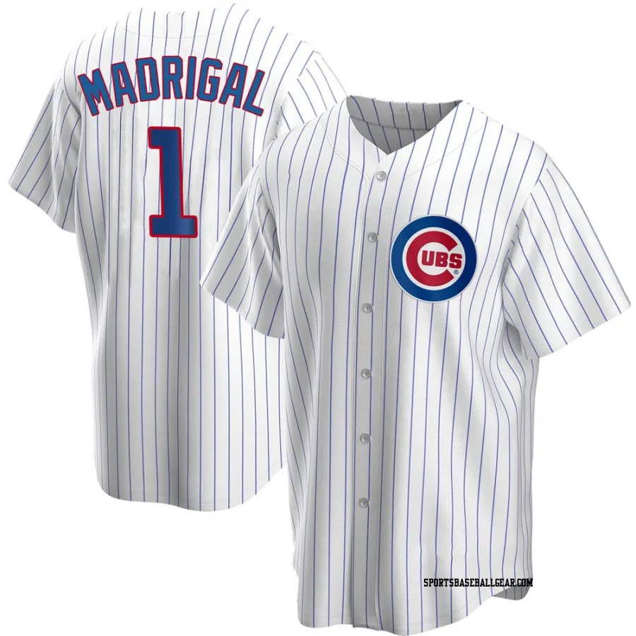 Nick Madrigal Youth Chicago Cubs White Replica Home Jersey