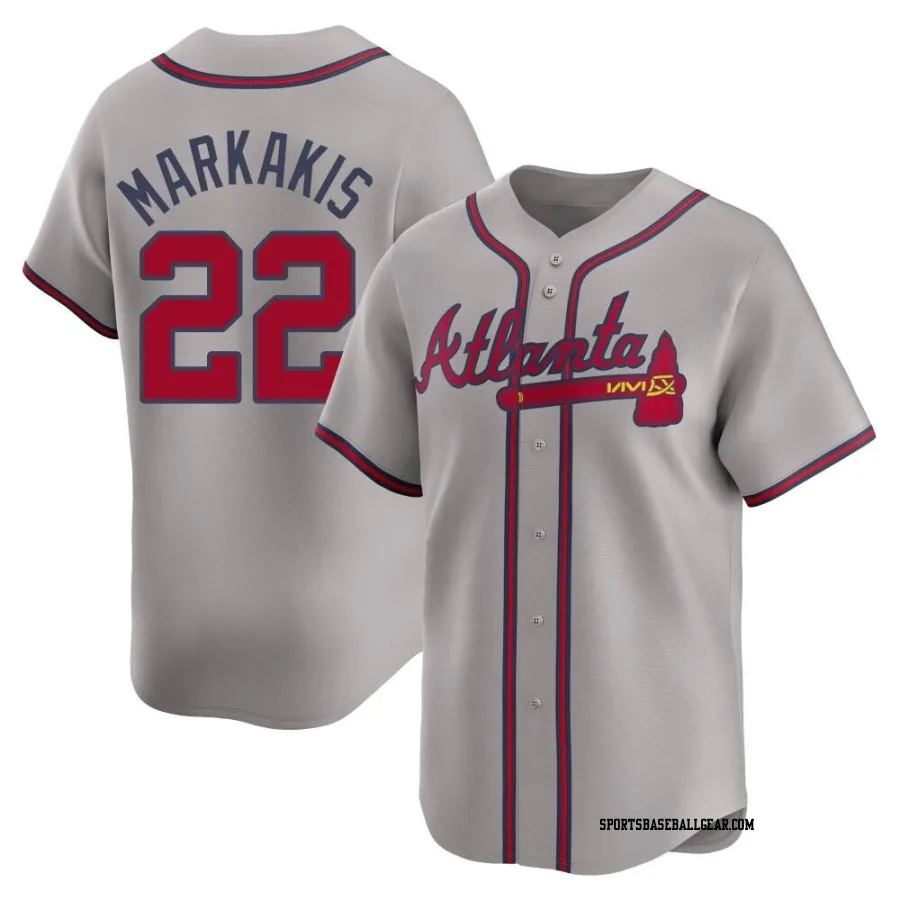 Nick Markakis Youth Atlanta Braves Gray Limited Away Jersey