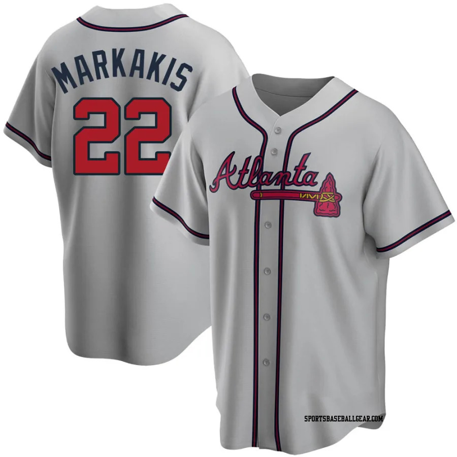 Nick Markakis Youth Atlanta Braves Gray Replica Road Jersey