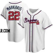 Nick Markakis Youth Atlanta Braves White Replica Home Jersey