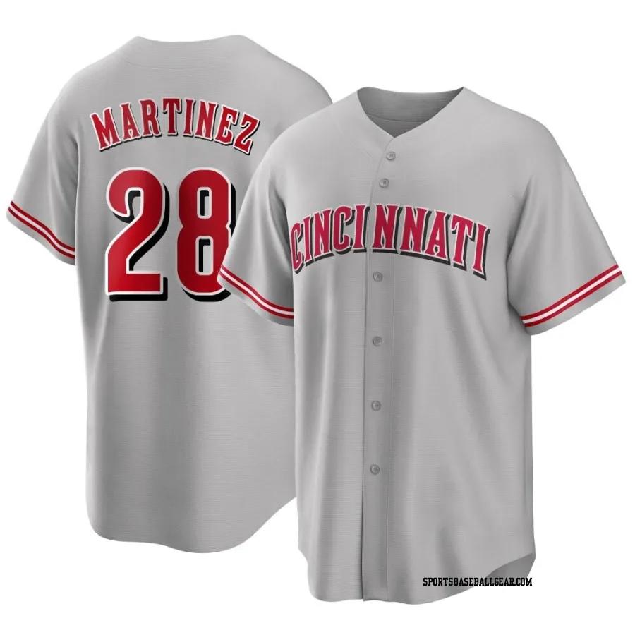 Nick Martinez Men's Cincinnati Reds Gray Replica Road Jersey