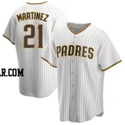 Nick Martinez Men's San Diego Padres White/Brown Replica Home Jersey