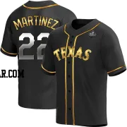 Nick Martinez Men's Texas Rangers Black Golden Replica Alternate 2023 World Series Jersey