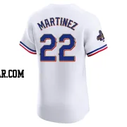 Nick Martinez Men's Texas Rangers Gold Elite White 2024 Collection Jersey