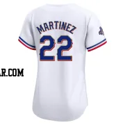 Nick Martinez Women's Texas Rangers Gold Limited White 2024 Collection Jersey