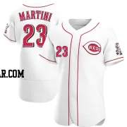 Nick Martini Men's Cincinnati Reds White Authentic Home Jersey