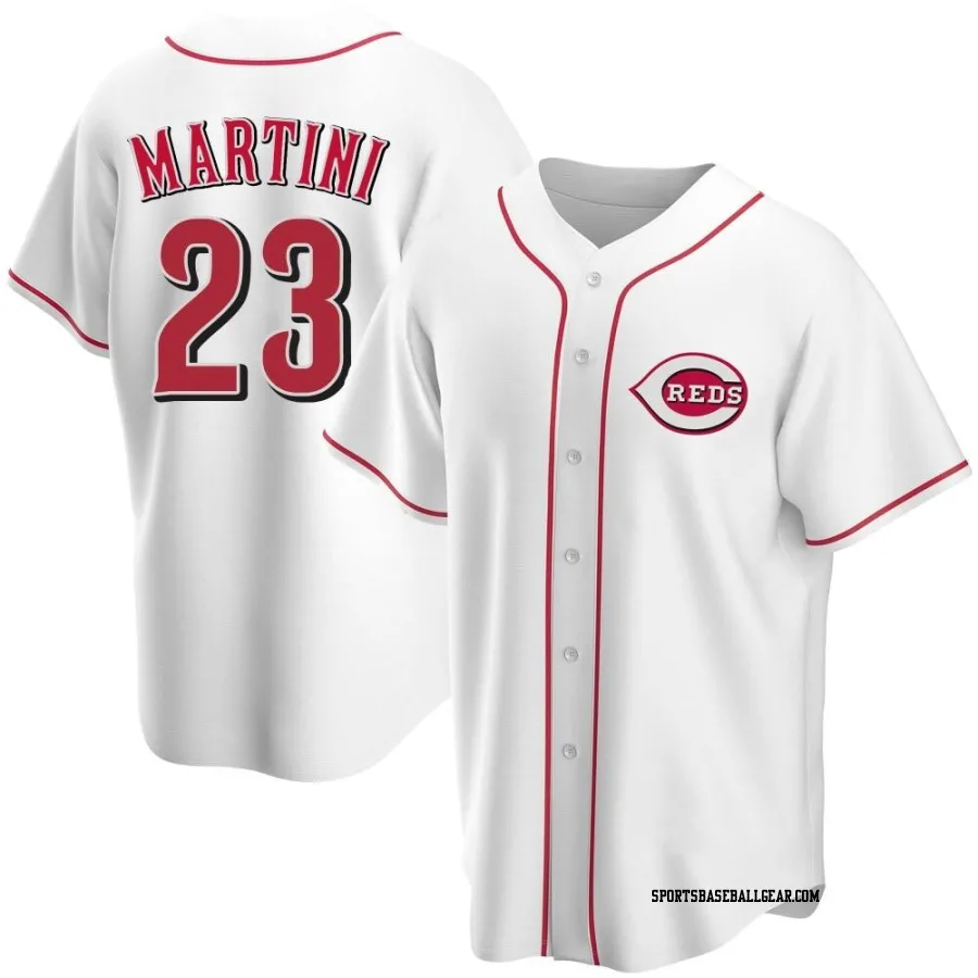 Nick Martini Men's Cincinnati Reds White Replica Home Jersey