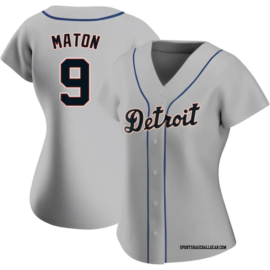 Nick Maton Women's Detroit Tigers Gray Replica Road Jersey