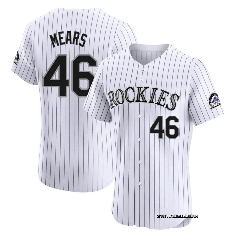 Nick Mears Men's Colorado Rockies White Elite Home Jersey