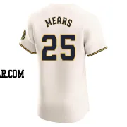 Nick Mears Men's Milwaukee Brewers Cream Elite Home Jersey