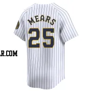 Nick Mears Men's Milwaukee Brewers White Limited Alternate Jersey