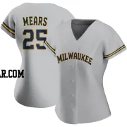 Nick Mears Women's Milwaukee Brewers Gray Authentic Road Jersey