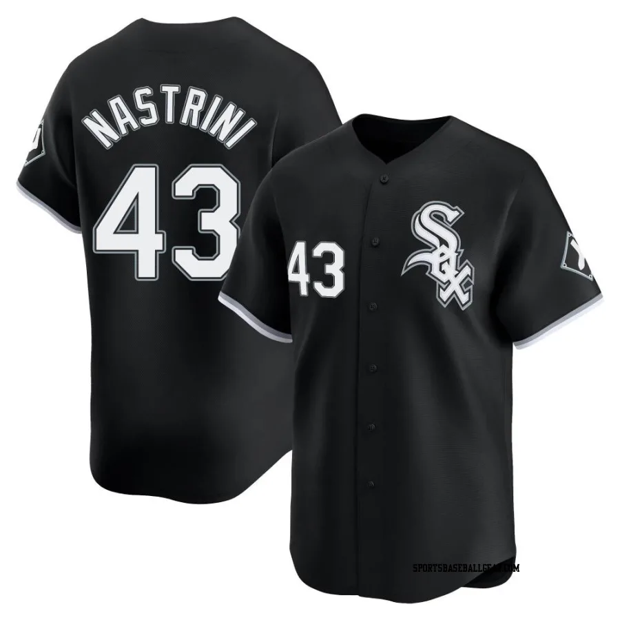 Nick Nastrini Men's Chicago White Sox Black Limited Alternate Jersey