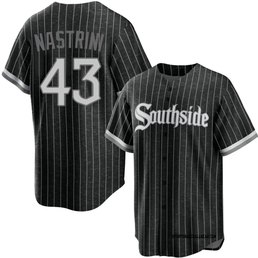 Nick Nastrini Men's Chicago White Sox Black Replica 2021 City Connect Jersey