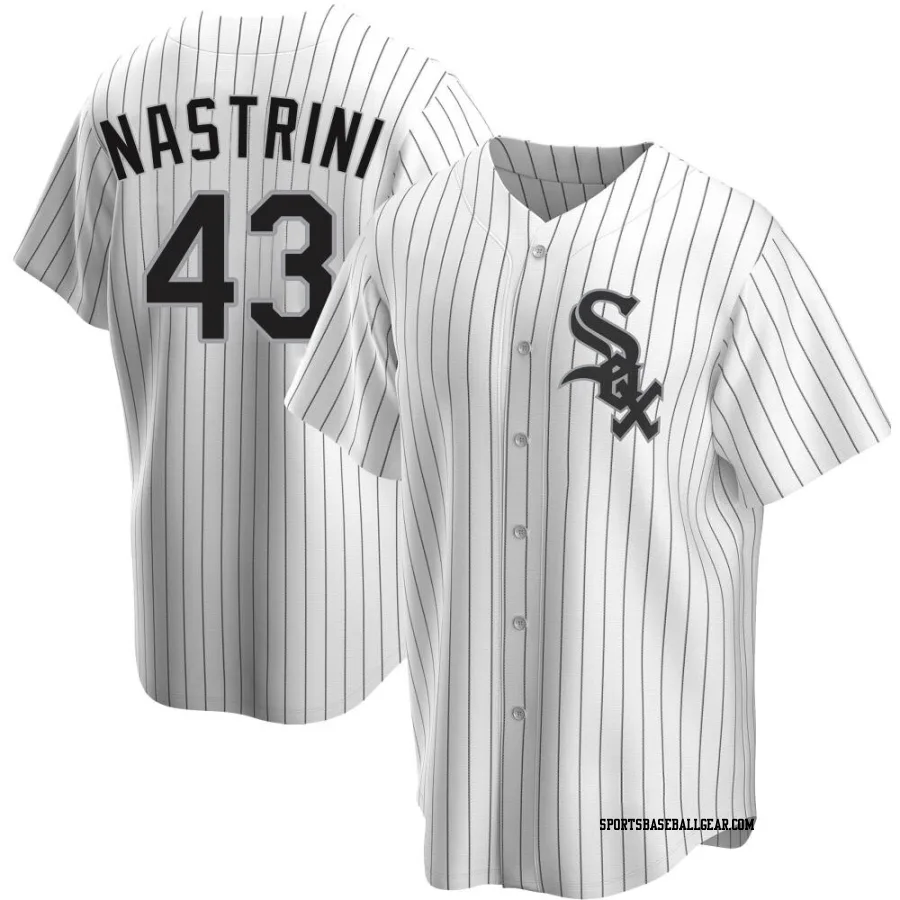 Nick Nastrini Youth Chicago White Sox White Replica Home Jersey