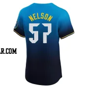 Nick Nelson Men's Philadelphia Phillies Blue Elite 2024 City Connect Jersey