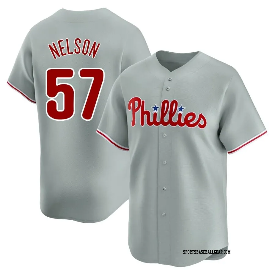 Nick Nelson Men's Philadelphia Phillies Gray Limited Away Jersey