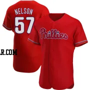 Nick Nelson Men's Philadelphia Phillies Red Authentic Alternate Jersey