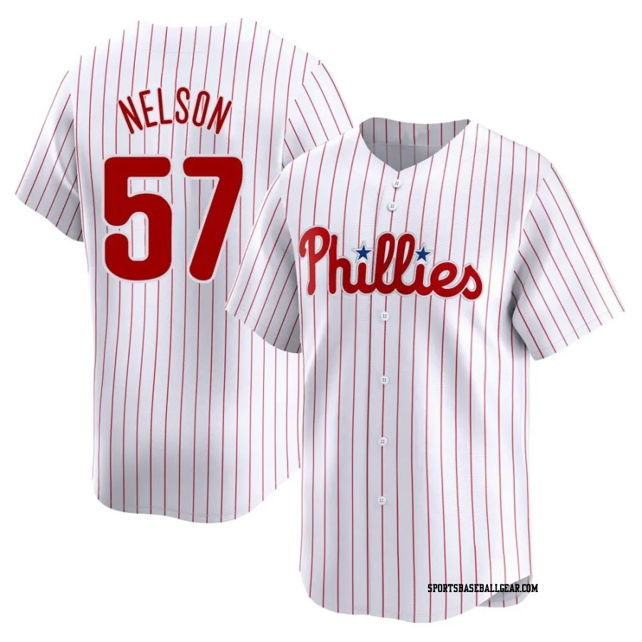 Nick Nelson Men's Philadelphia Phillies White Limited Home Jersey