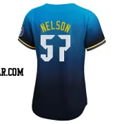 Nick Nelson Women's Philadelphia Phillies Blue Limited 2024 City Connect Jersey