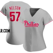 Nick Nelson Women's Philadelphia Phillies Gray Authentic Road Jersey