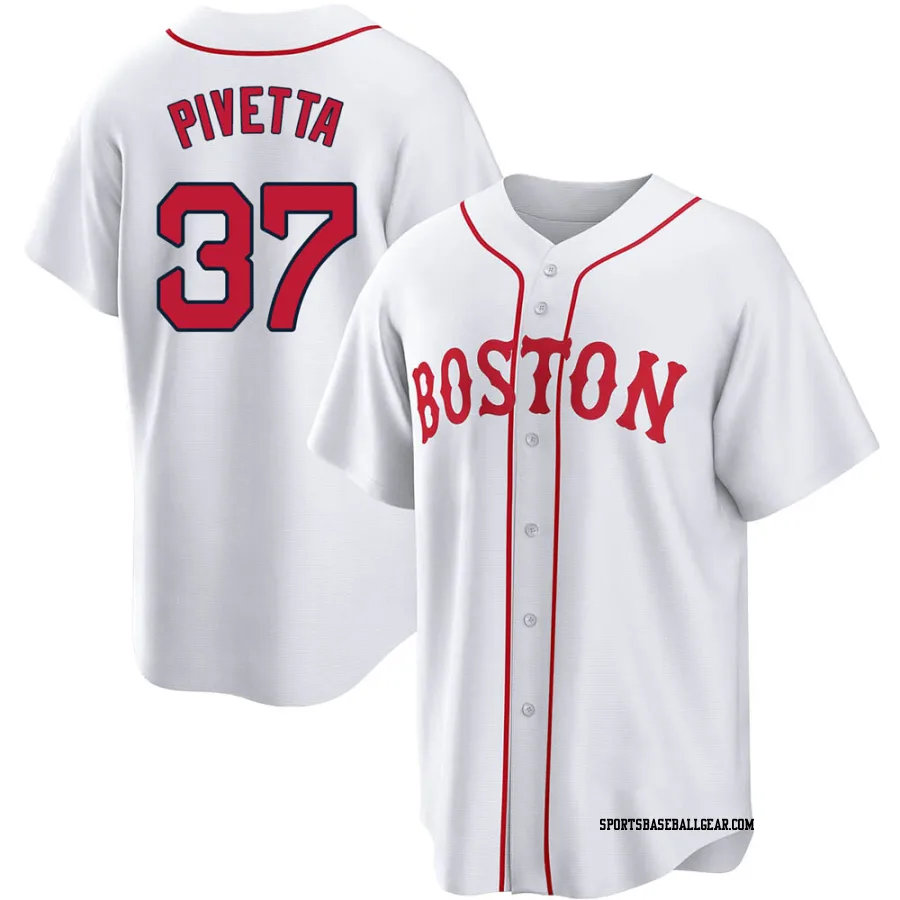 Nick Pivetta Youth Boston Red Sox White Replica 2021 Patriots' Day Jersey