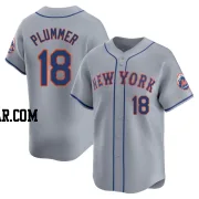 Nick Plummer Men's New York Mets Gray Limited Away Jersey