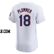 Nick Plummer Men's New York Mets White Elite Home Jersey