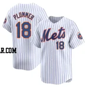 Nick Plummer Men's New York Mets White Limited Home Jersey