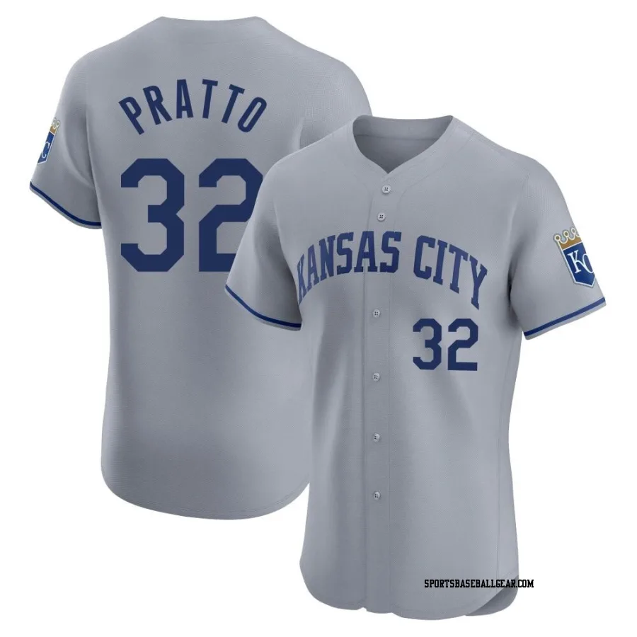 Nick Pratto Men's Kansas City Royals Gray Elite Road Jersey