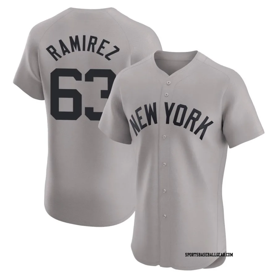 Nick Ramirez Men's New York Yankees Gray Elite Road Jersey