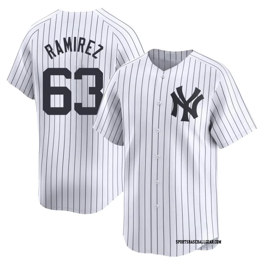 Nick Ramirez Men's New York Yankees White Limited Yankee Home Jersey