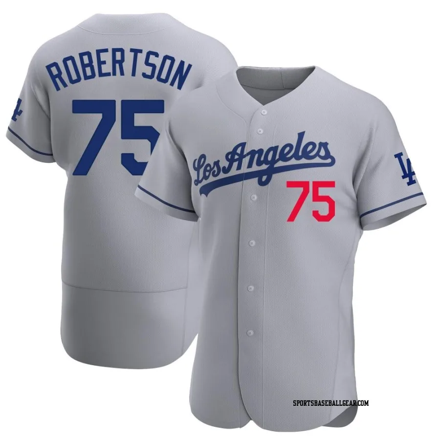 Nick Robertson Men's Los Angeles Dodgers Gray Authentic Away Jersey