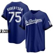 Nick Robertson Men's Los Angeles Dodgers Royal Replica 2021 City Connect Jersey