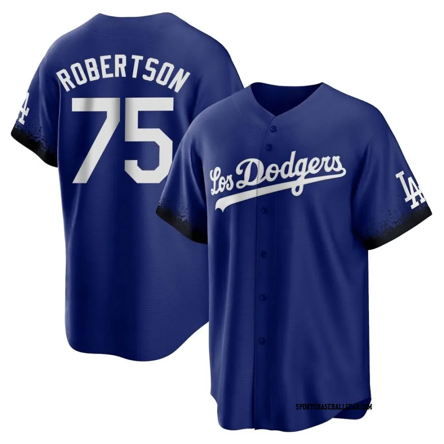 Nick Robertson Men's Los Angeles Dodgers Royal Replica 2021 City Connect Jersey