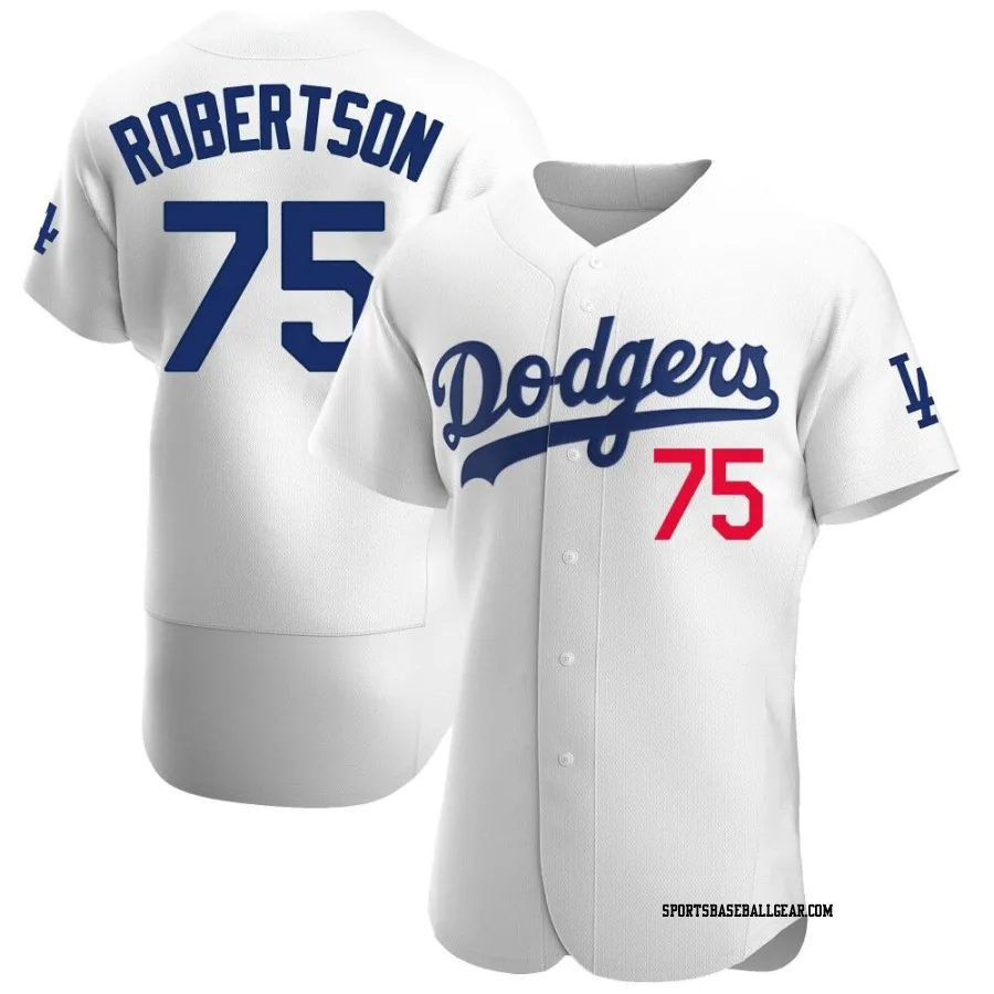 Nick Robertson Men's Los Angeles Dodgers White Authentic Home Jersey