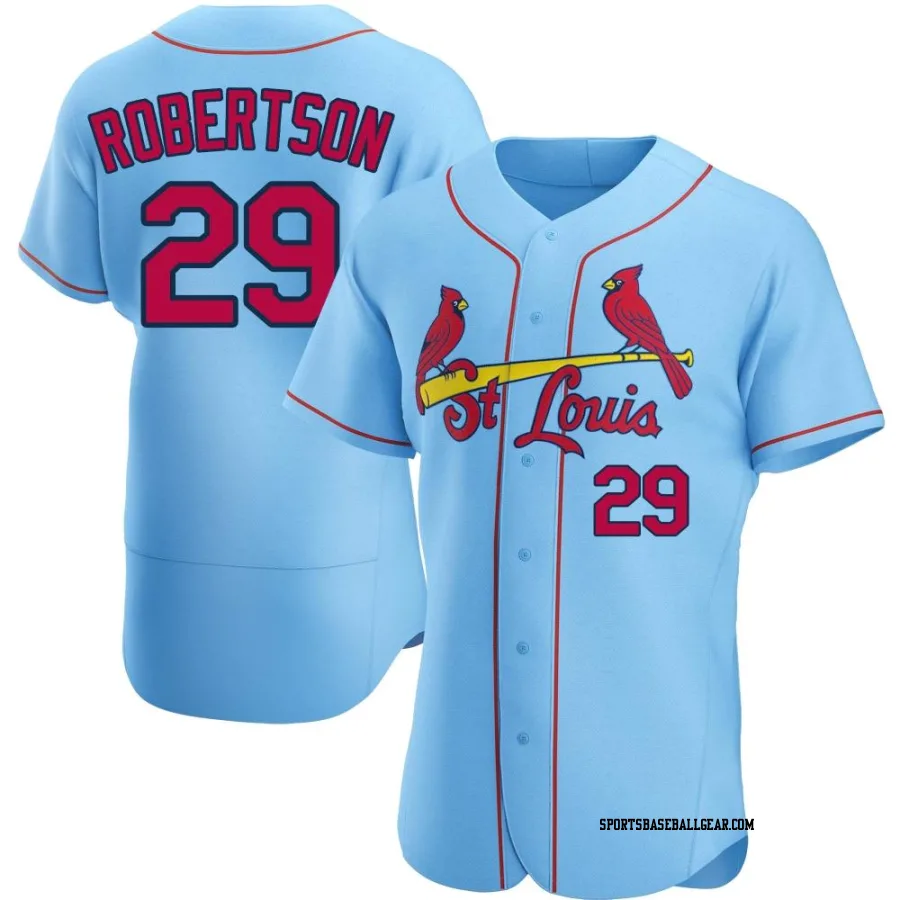 Nick Robertson Men's St. Louis Cardinals Light Blue Authentic Alternate Jersey