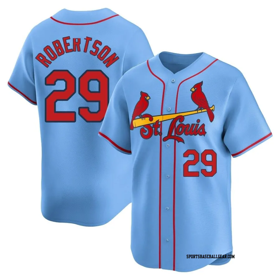 Nick Robertson Men's St. Louis Cardinals Light Blue Limited Alternate Jersey