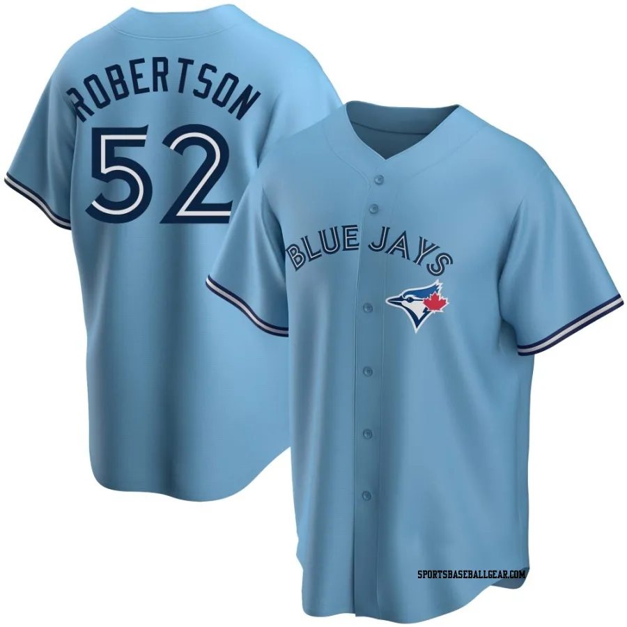 Nick Robertson Men's Toronto Blue Jays Blue Replica Powder Alternate Jersey