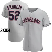 Nick Sandlin Men's Cleveland Guardians Gray Authentic Road Jersey