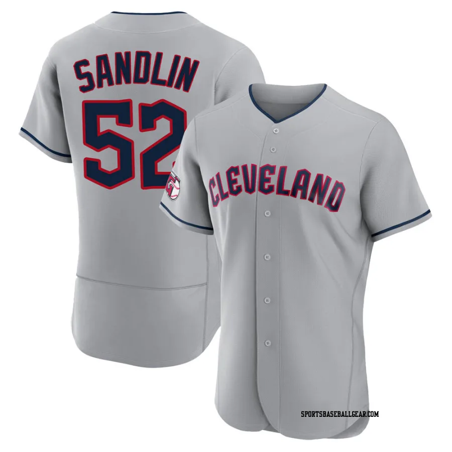 Nick Sandlin Men's Cleveland Guardians Gray Authentic Road Jersey